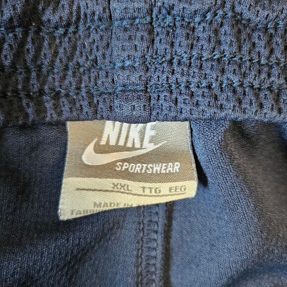 VTG Nike Sweatpants Active Mens Size XXL 2XL Navy Blue Ankle Zippers Drawstring - Picture 11 of 11